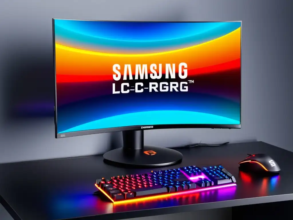 Monitor gaming Samsung LC27RG50FQNXZA con diseño moderno y vibrante visual de FreeFire