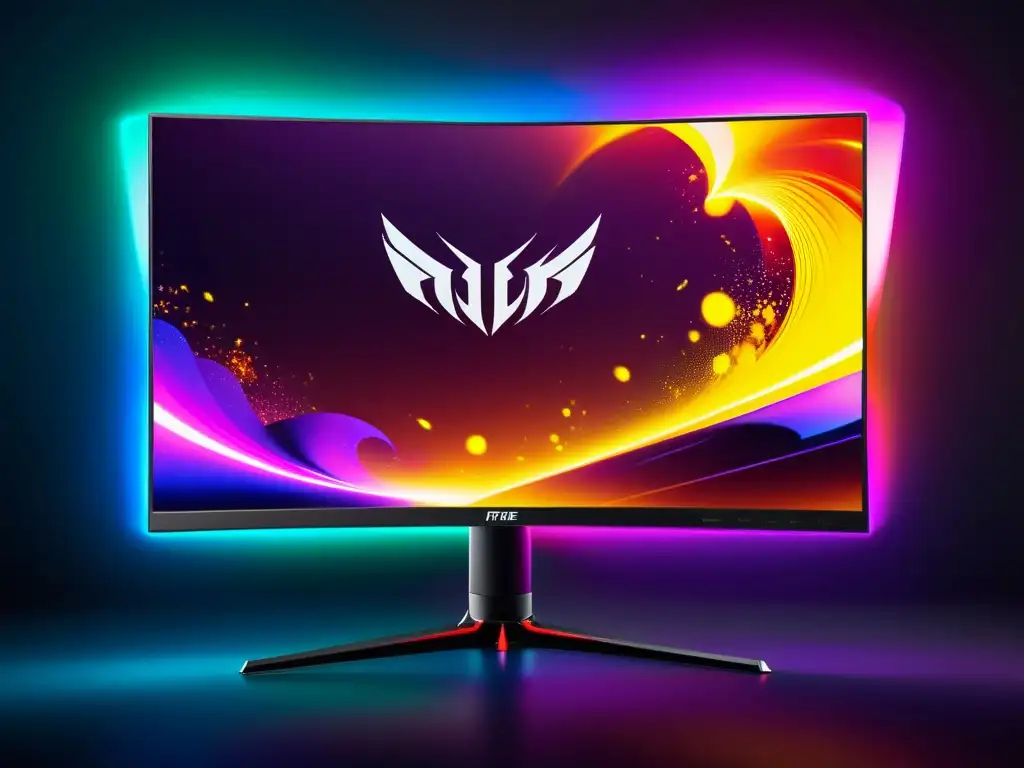 Monitor gaming de alto rendimiento para Free Fire, con diseño moderno y vibrante pantalla de alto contraste