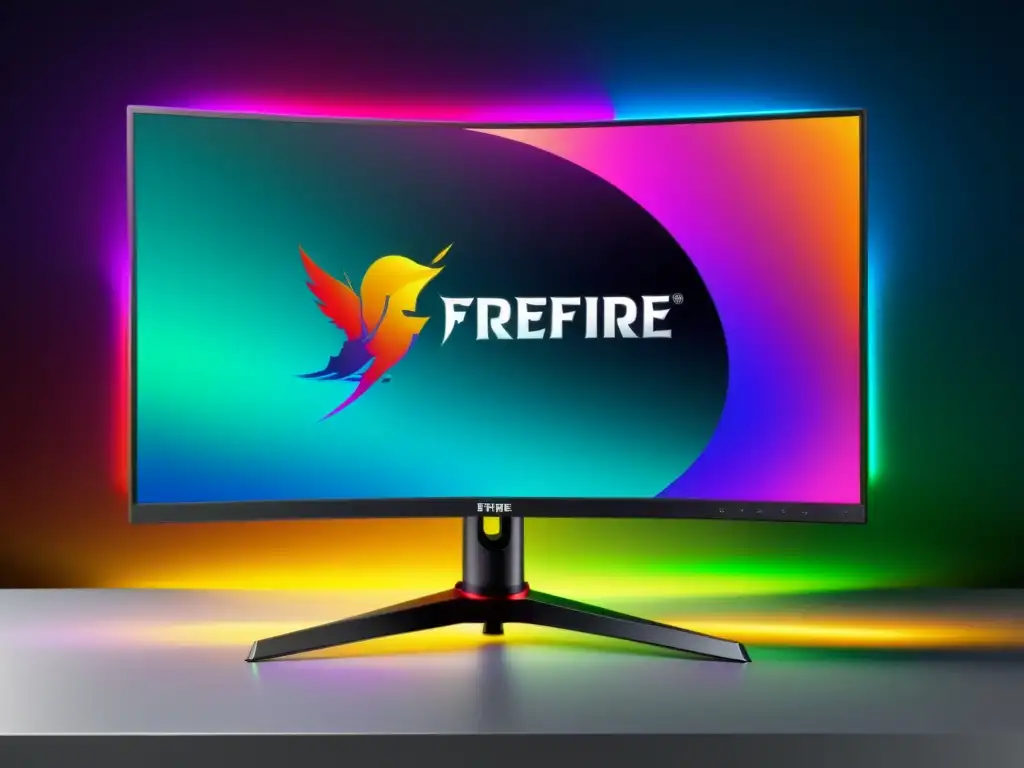 Un monitor gaming 8K con colores vibrantes y alta velocidad de refresco, ideal para una experiencia inmersiva de FreeFire