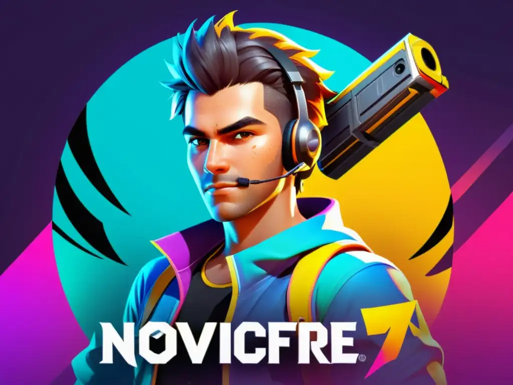 Un novato jugador de Free Fire personaliza su personaje con una variedad de skins coloridas y llamativas