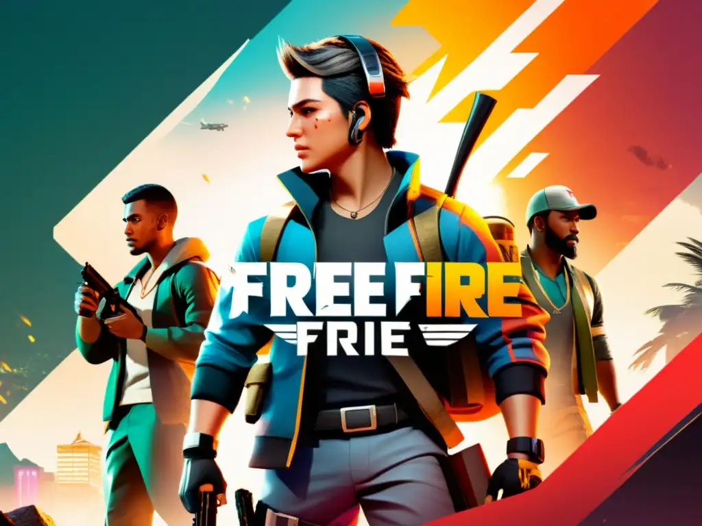 Un personaje de Free Fire usa eficientemente botiquines en un momento de acción intensa