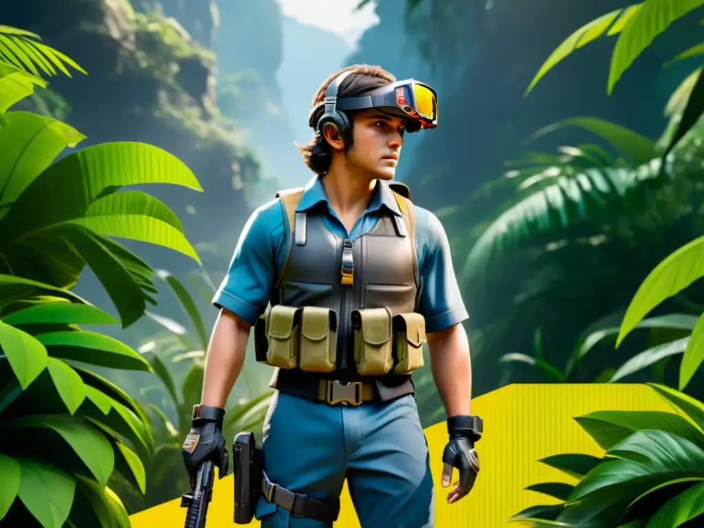 Un personaje de Free Fire equipado para principiantes, listo para la intensa jungla