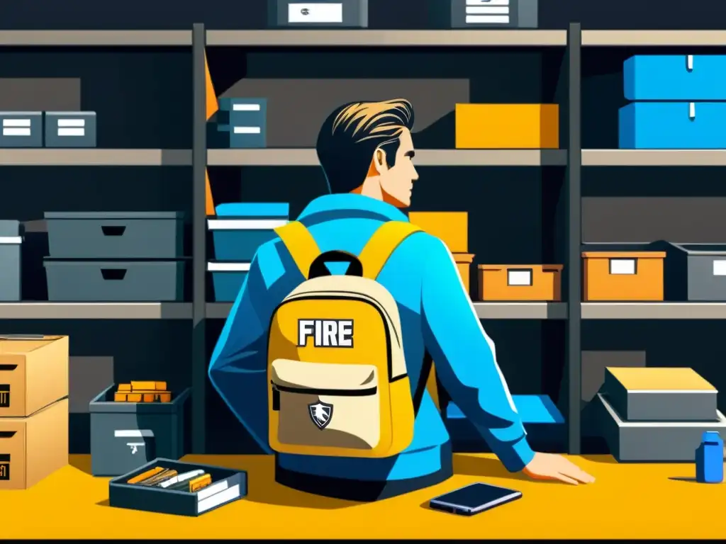 Un personaje de Free Fire organiza estratégicamente su inventario, maximizando recursos