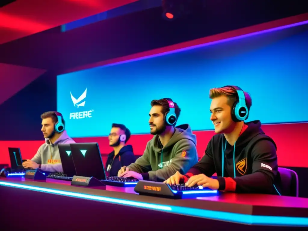 Profesionales de FreeFire prueban distintos teclados virtuales en una arena de juego