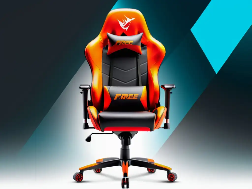 Una silla gaming para Free Fire de diseño ergonómico y vibrantes colores temáticos