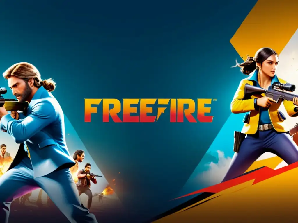 Construir sinergia invencible equipo FreeFire: Equipo bien coordinado ejecutando maniobras tácticas en batalla de Free Fire