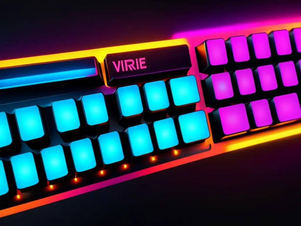 Un teclado virtual de alta tecnología para FreeFire, con retroiluminación LED vibrante y diseño moderno en una pantalla táctil de alta resolución