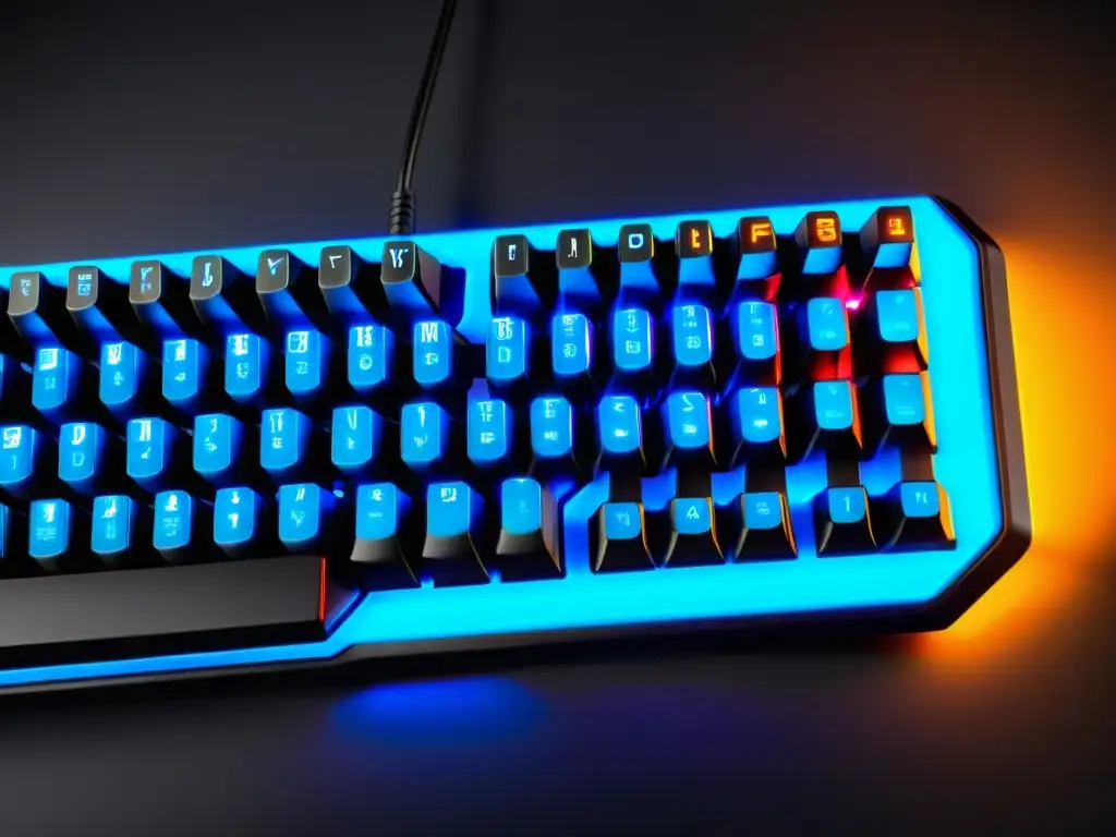 Un teclado virtual para FreeFire de alto rendimiento, con iluminación RGB personalizable y diseño ergonómico