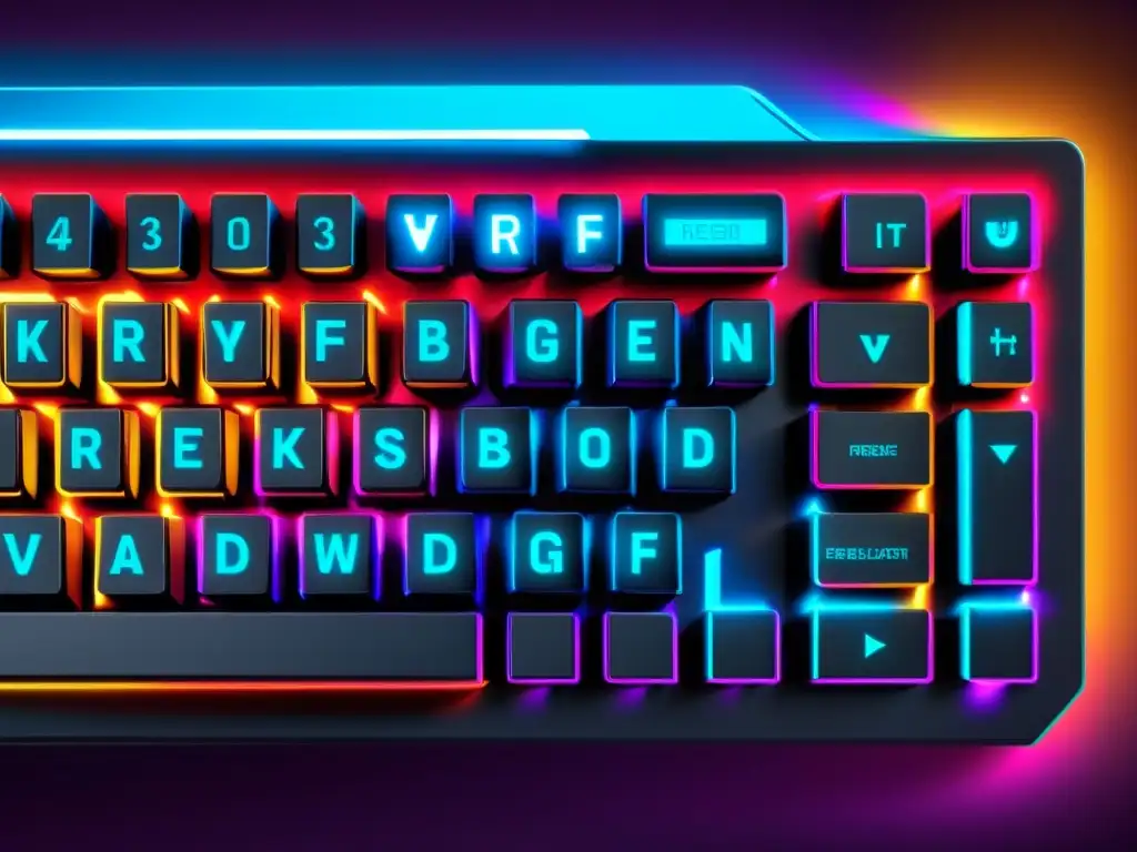 Un teclado virtual para FreeFire: moderno, ergonómico y con luces LED personalizables en colores vibrantes