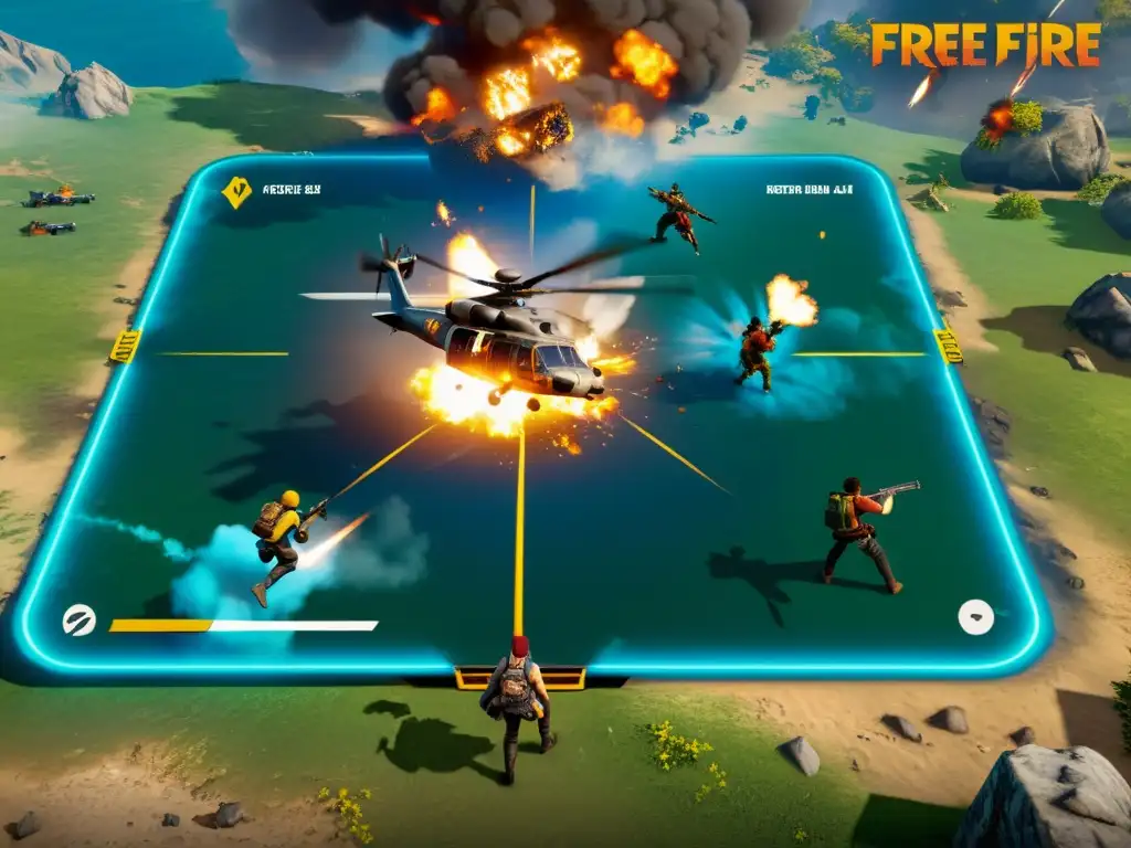 Vibrante batalla en Free Fire con estrategias para maestría en modos de juego