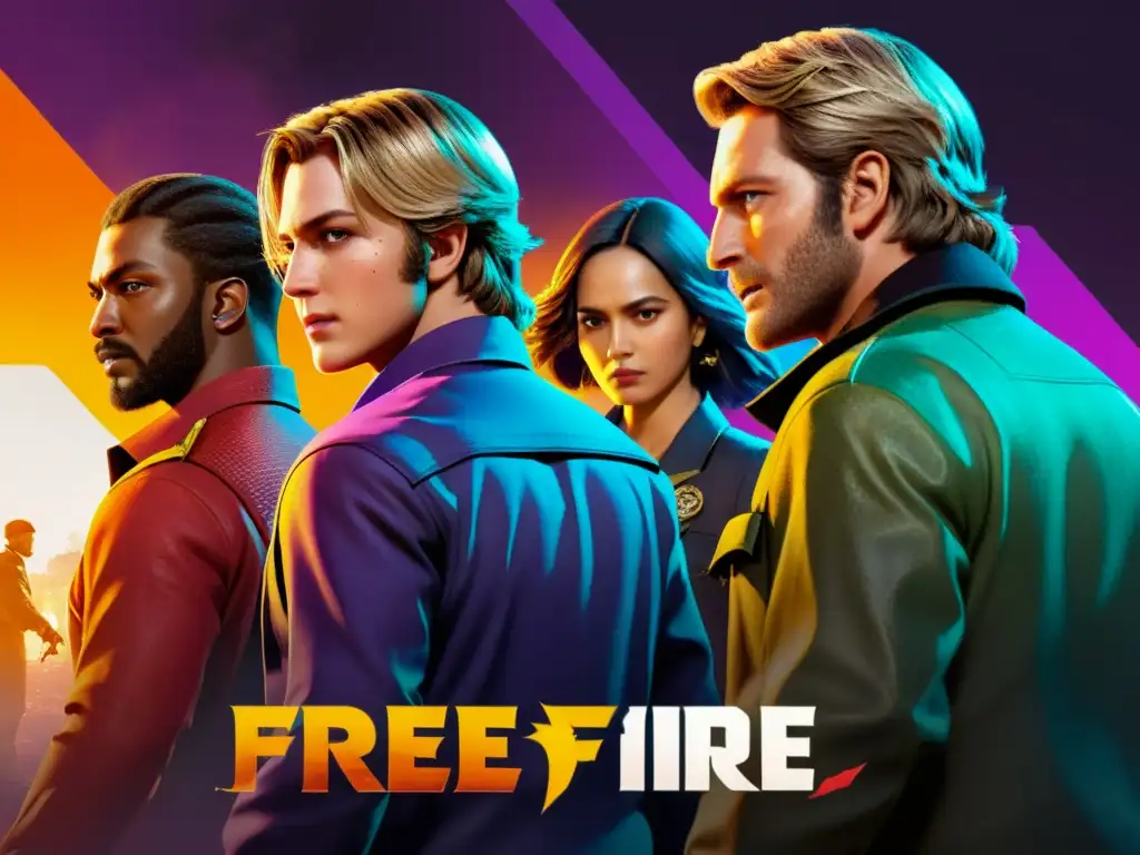 Vibrante escena de batalla en Free Fire con estrategias y comunicación positiva en la etiqueta del chat en Free Fire