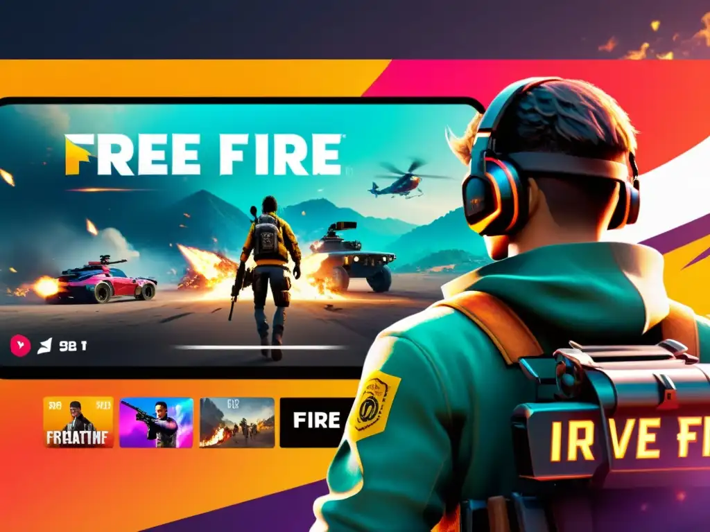 Vibrante transmisión en vivo de Free Fire con intensa jugabilidad